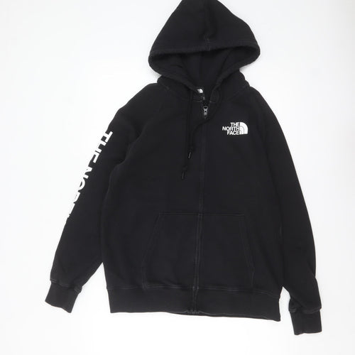 The North Face Womens Black Medium Full Zip Hoodie Cotton Blend