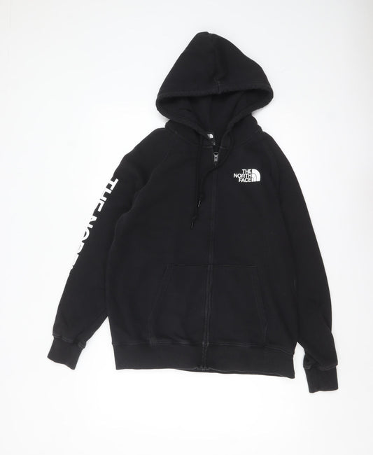 The North Face Womens Black Medium Full Zip Hoodie Cotton Blend