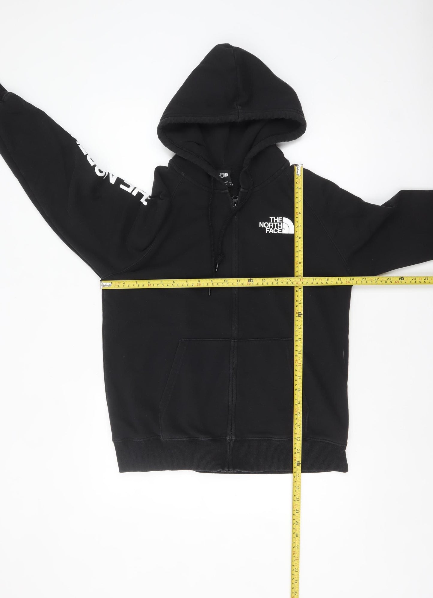 The North Face Womens Black Medium Full Zip Hoodie Cotton Blend