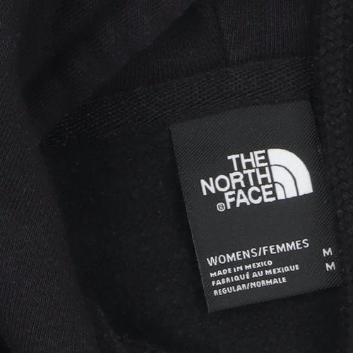 The North Face Womens Black Medium Full Zip Hoodie Cotton Blend