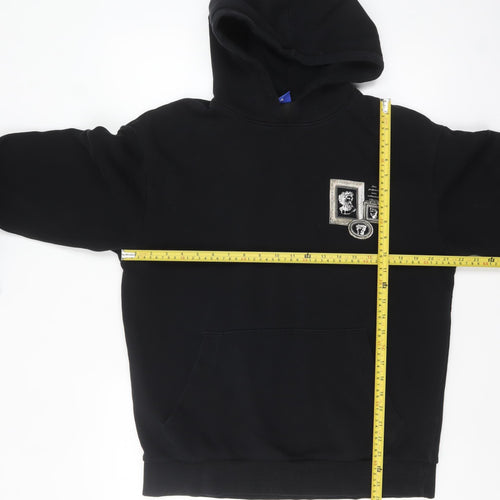 Jack & Jones Men’s Black Graphic Print Pullover Hoodie Size L