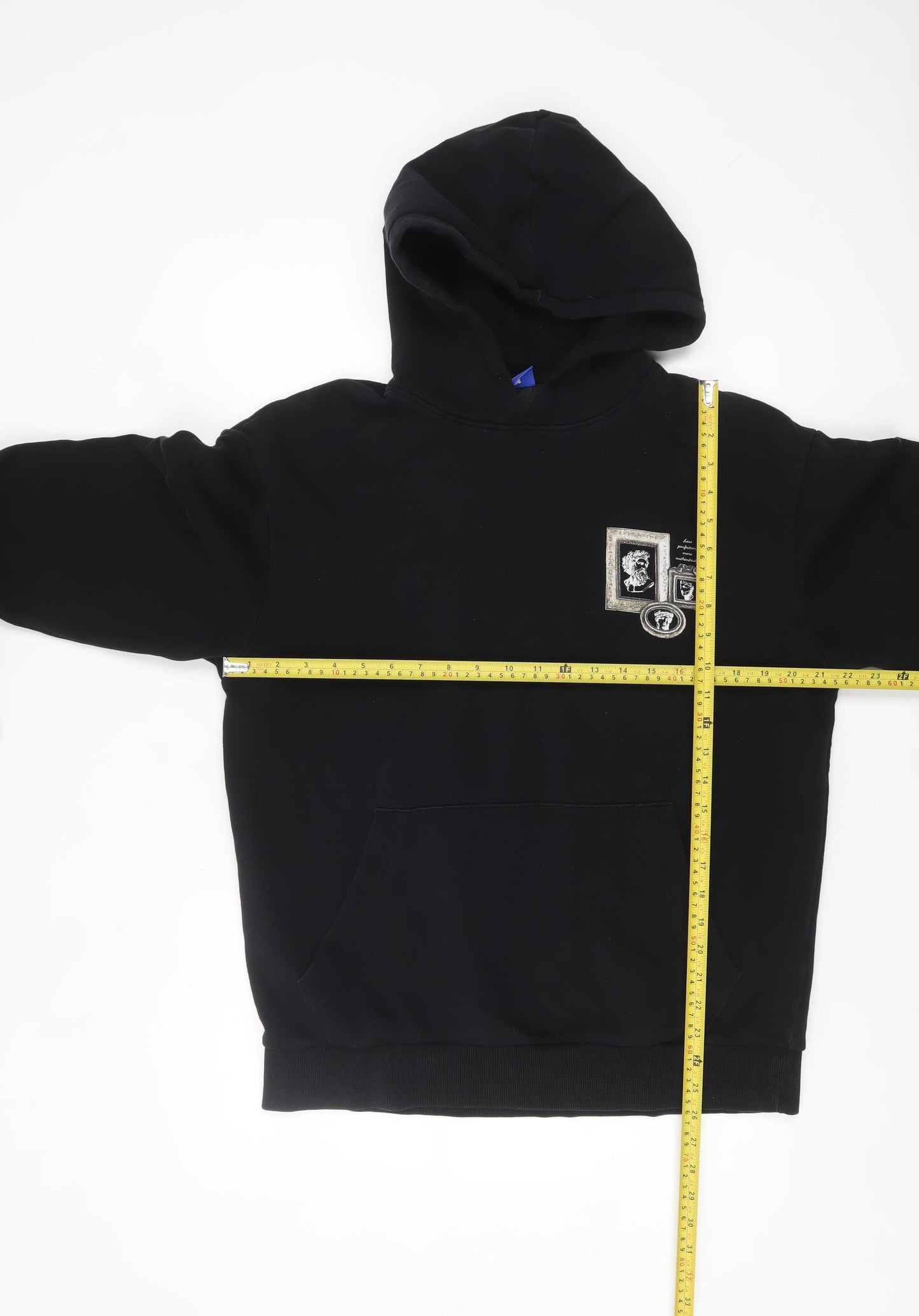 Jack & Jones Men’s Black Graphic Print Pullover Hoodie Size L