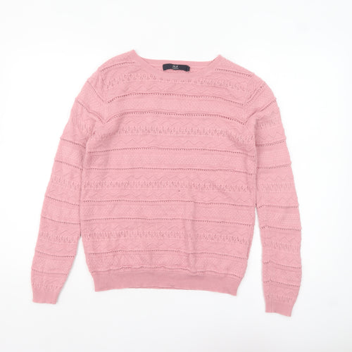 Isle Essentials Women’s Pink Knit Pullover Jumper Size S 10-12