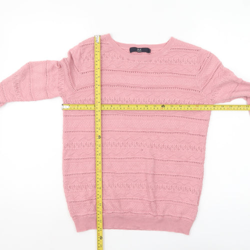 Isle Essentials Women’s Pink Knit Pullover Jumper Size S 10-12
