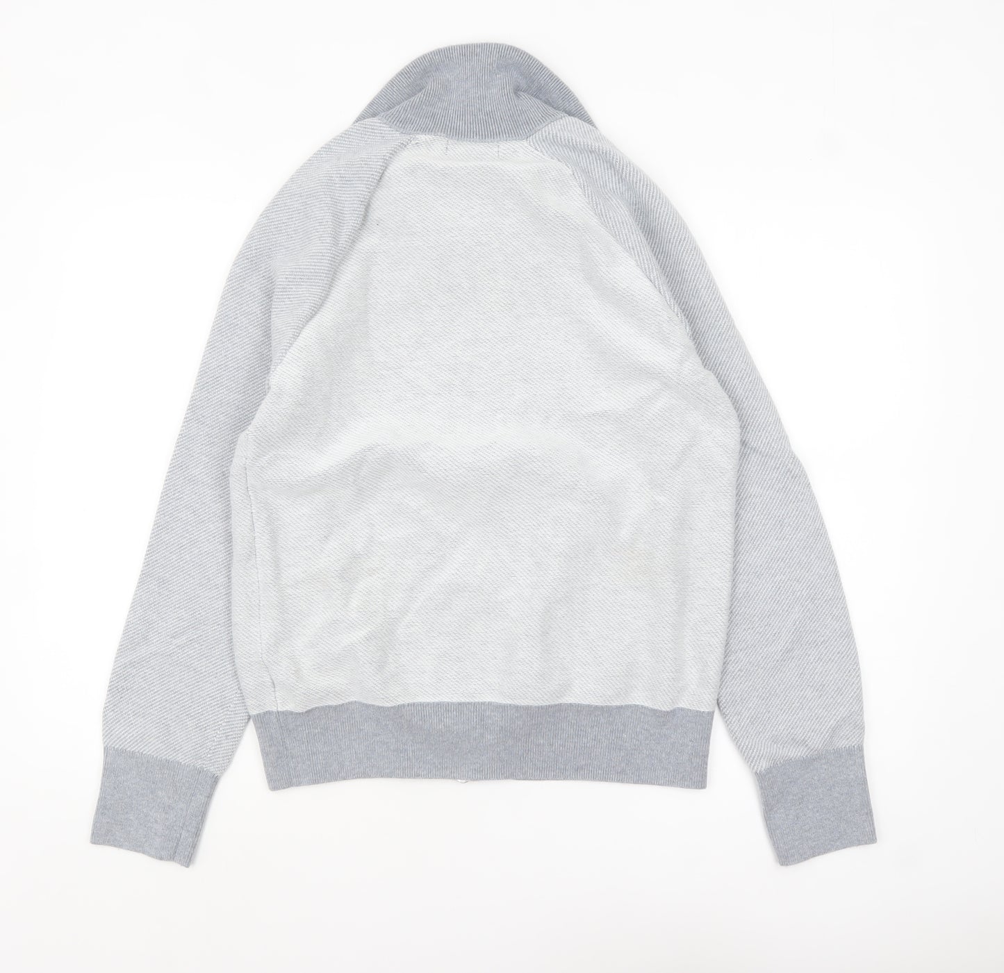 Banana Republic Men's Grey Full Zip Knit Jumper Medium
