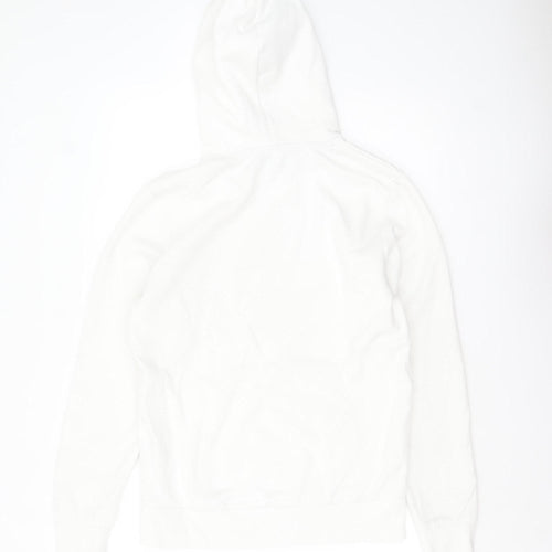 Jack & Jones Men’s White Pullover Hoodie M Logo Fleece Sweatshirt