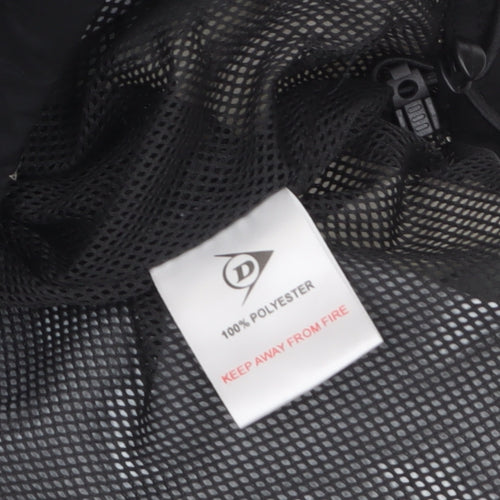 Dunlop Men's Black Windbreaker Jacket Size M 1/4 Zip Sports Coat