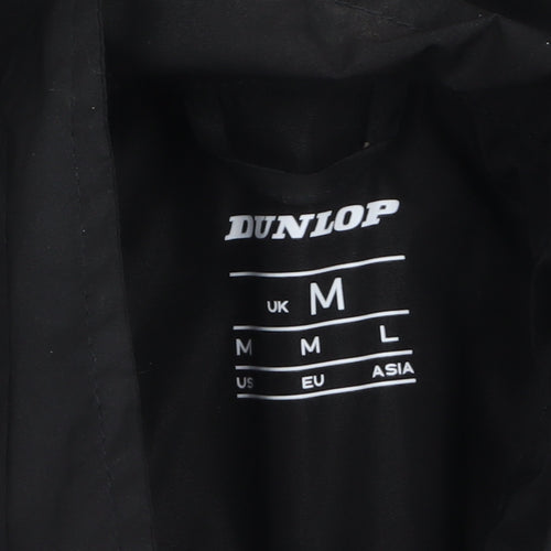 Dunlop Men's Black Windbreaker Jacket Size M 1/4 Zip Sports Coat