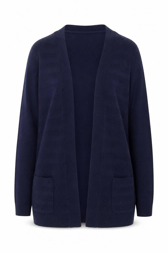 Maine New England Women's Blue Size 14 Open Front Knit Cardigan
