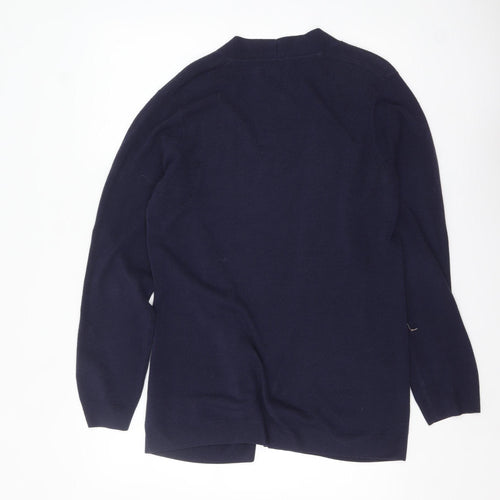 Maine New England Women's Blue Size 14 Open Front Knit Cardigan