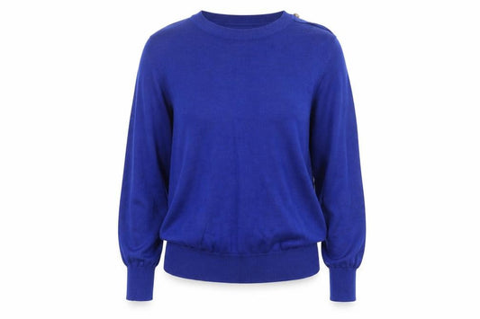 Front view of Next Women Blue Crew Neck Long Sleeve jumper, size 12