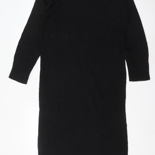 Nobody’s Child Women’s Black Knit Midi Jumper Dress Size M
