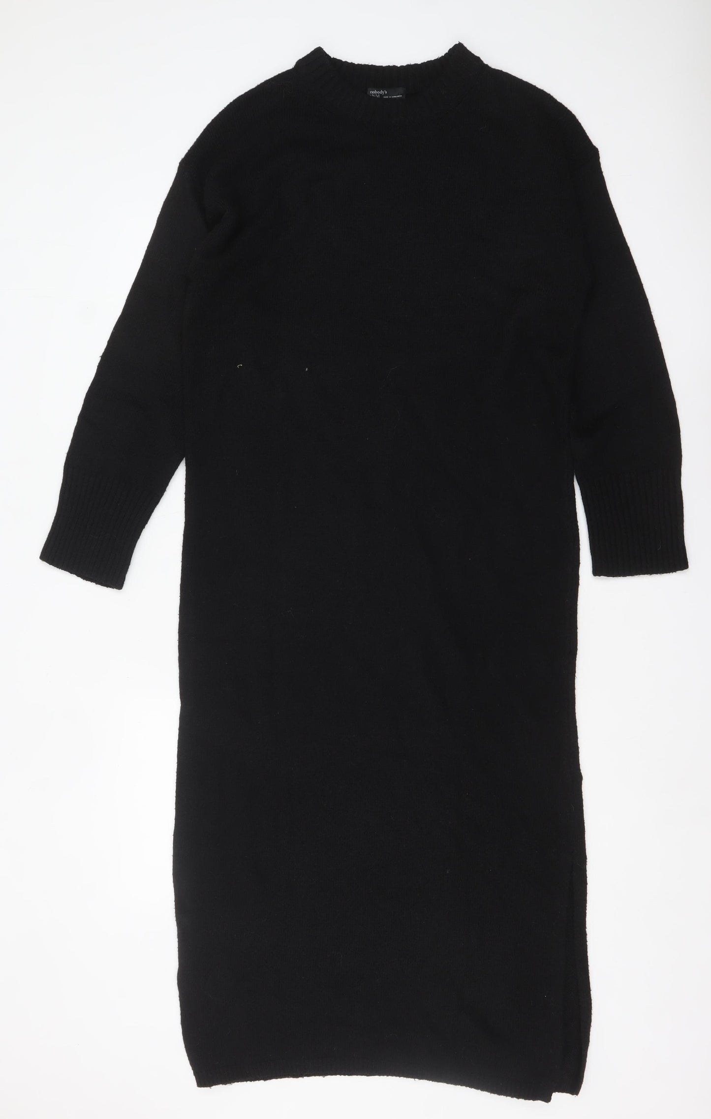 Nobody’s Child Women’s Black Knit Midi Jumper Dress Size M
