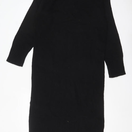 Nobody’s Child Women’s Black Knit Midi Jumper Dress Size M