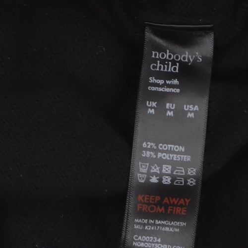Nobody’s Child Women’s Black Knit Midi Jumper Dress Size M