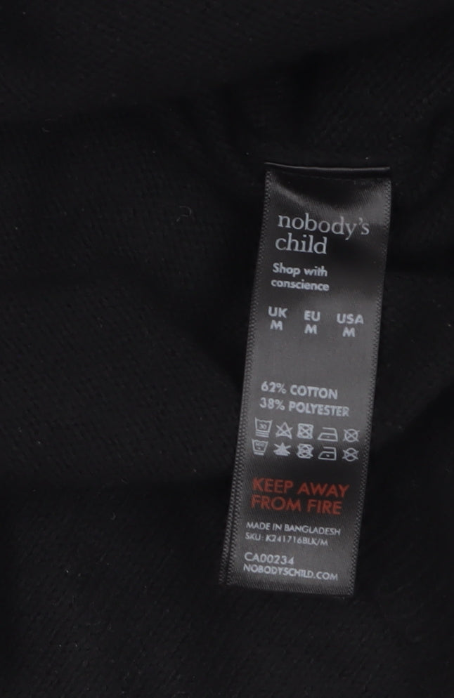 Nobody’s Child Women’s Black Knit Midi Jumper Dress Size M