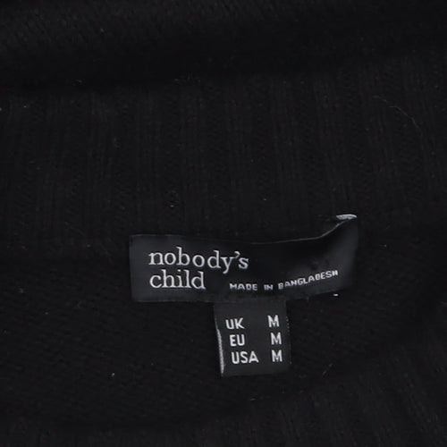 Nobody’s Child Women’s Black Knit Midi Jumper Dress Size M
