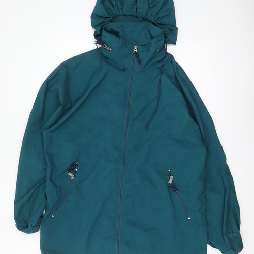 EMS Women's Green L Anorak Hooded Full Zip Outdoor Jacket