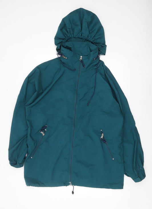 EMS Women's Green L Anorak Hooded Full Zip Outdoor Jacket