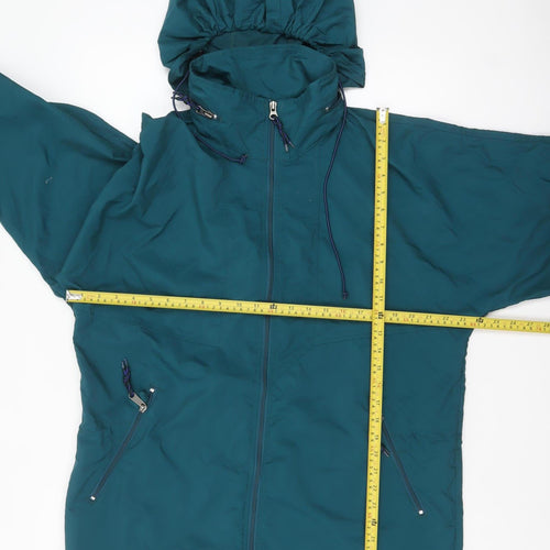 EMS Women's Green L Anorak Hooded Full Zip Outdoor Jacket