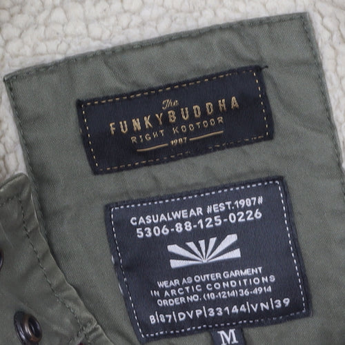 Funky Buddha Women's Green Hooded Parka Coat Size M