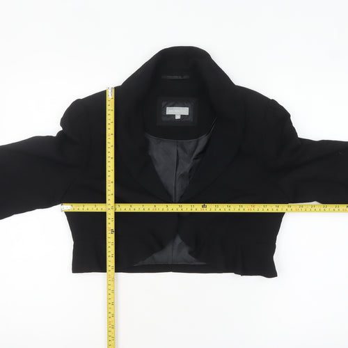 Marks and Spencer Per Una Women's Black Cropped Tuxedo Blazer Size 12
