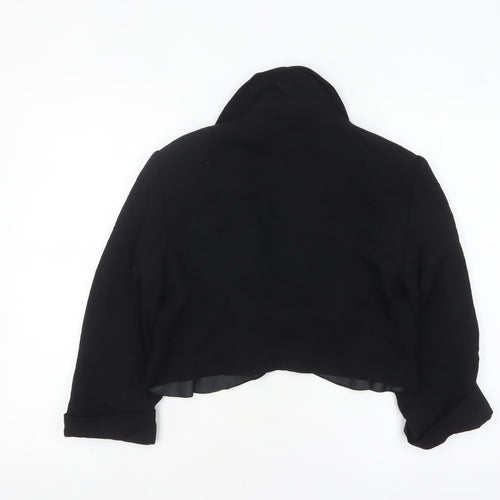 Marks and Spencer Per Una Women's Black Cropped Tuxedo Blazer Size 12