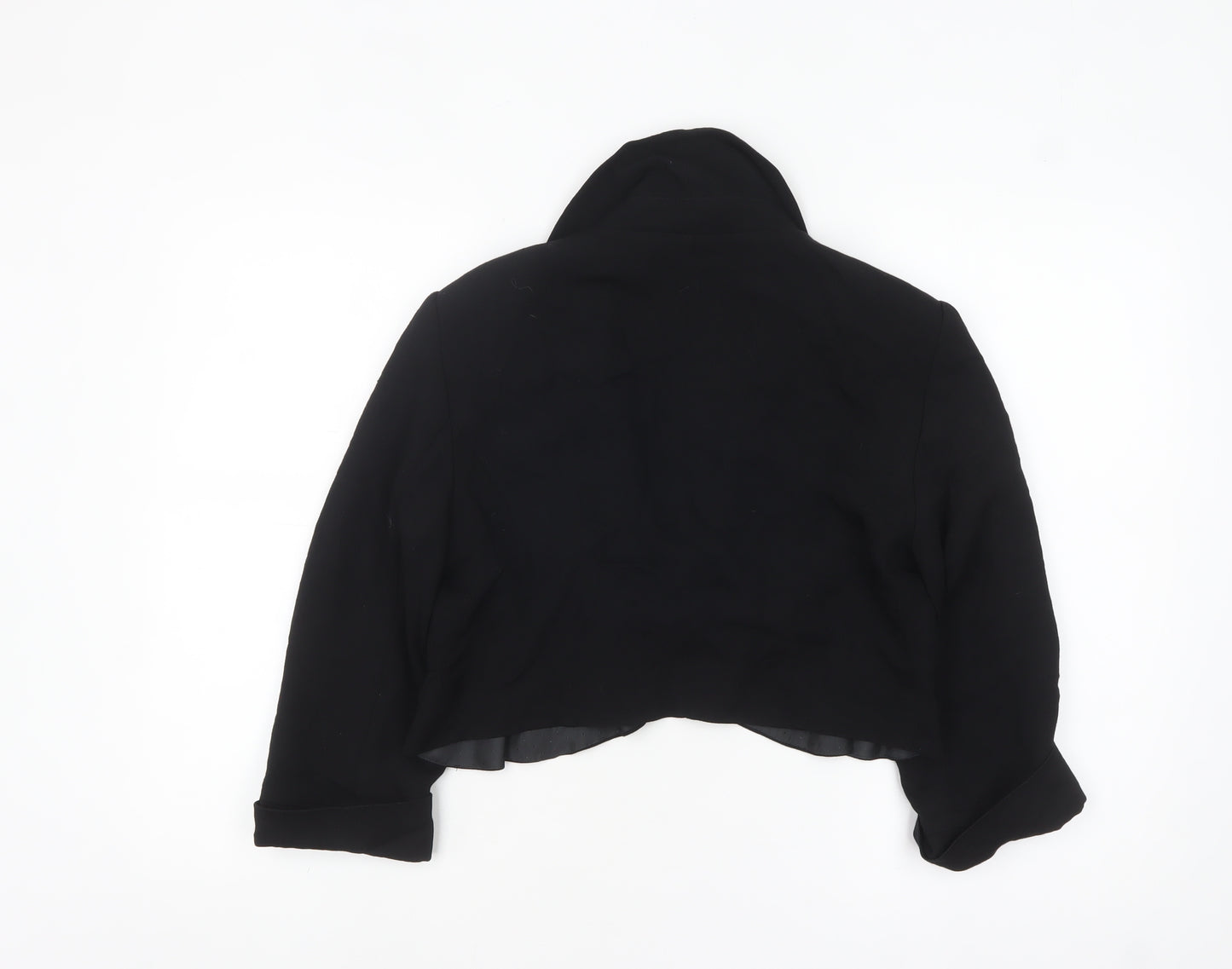 Marks and Spencer Per Una Women's Black Cropped Tuxedo Blazer Size 12