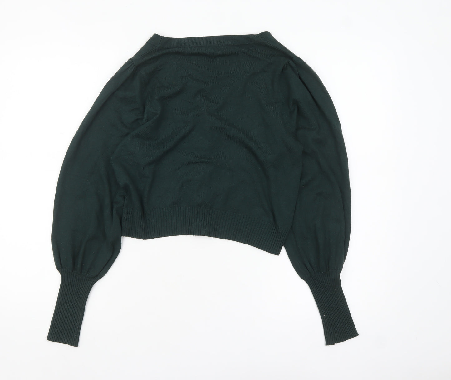 Pour Moi Women Green V-Neck Button Cardigan Size 12