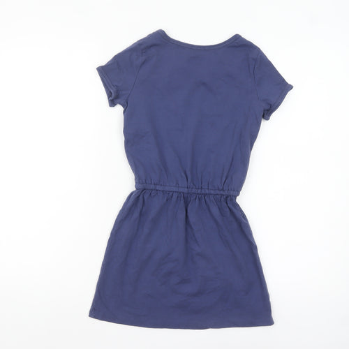 Ralph Lauren Girls Blue Cotton T-Shirt Dress Size 7 Years