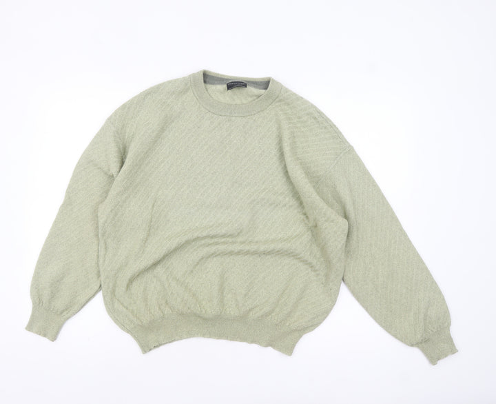 Maselli Womens Green Wool Blend Pullover Jumper Size 20