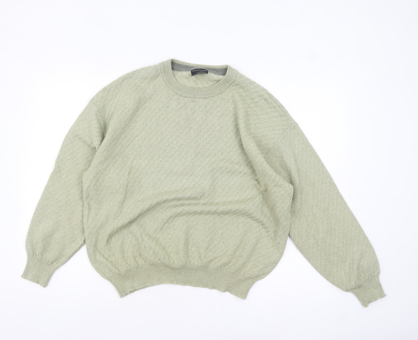 Maselli Womens Green Wool Blend Pullover Jumper Size 20