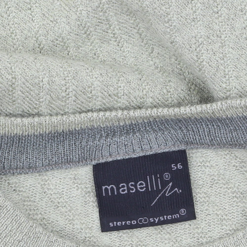 Maselli Womens Green Wool Blend Pullover Jumper Size 20