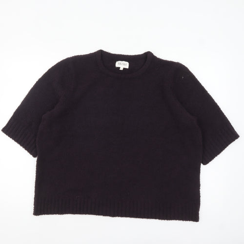 Hush Women's Black M Pullover Knit Jumper Relaxed Fit