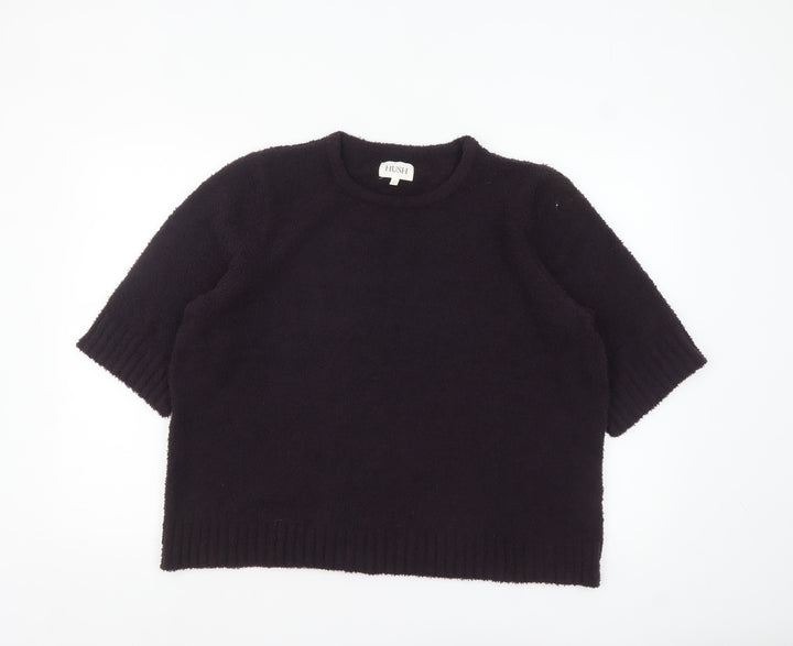 Hush Women's Black M Pullover Knit Jumper Relaxed Fit