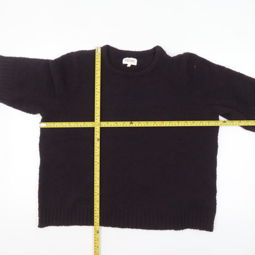 Hush Women's Black M Pullover Knit Jumper Relaxed Fit