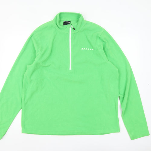 Dare 2b Men's Green XL Fleece 1/4 Zip Pullover Sweatshirt