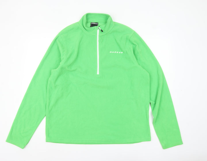 Dare 2b Men's Green XL Fleece 1/4 Zip Pullover Sweatshirt
