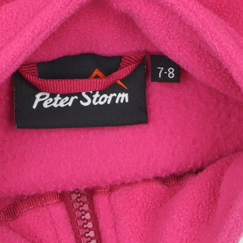 Peter Storm Girls Pink Fleece Full Zip Jacket 7-8 Years