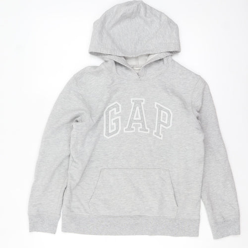 GAP Womens Grey Small Pullover Hoodie Cotton Blend Casual