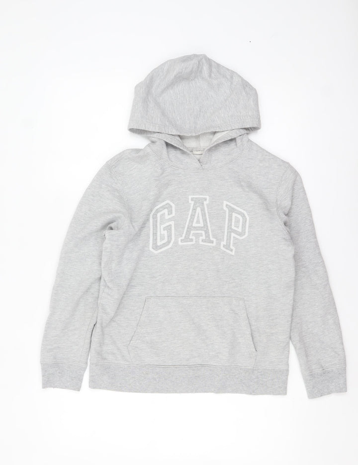 GAP Womens Grey Small Pullover Hoodie Cotton Blend Casual