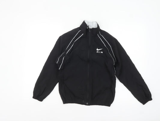 Nike Boys Black Air Track Jacket 11-12 Years Lightweight Zip Sportswear