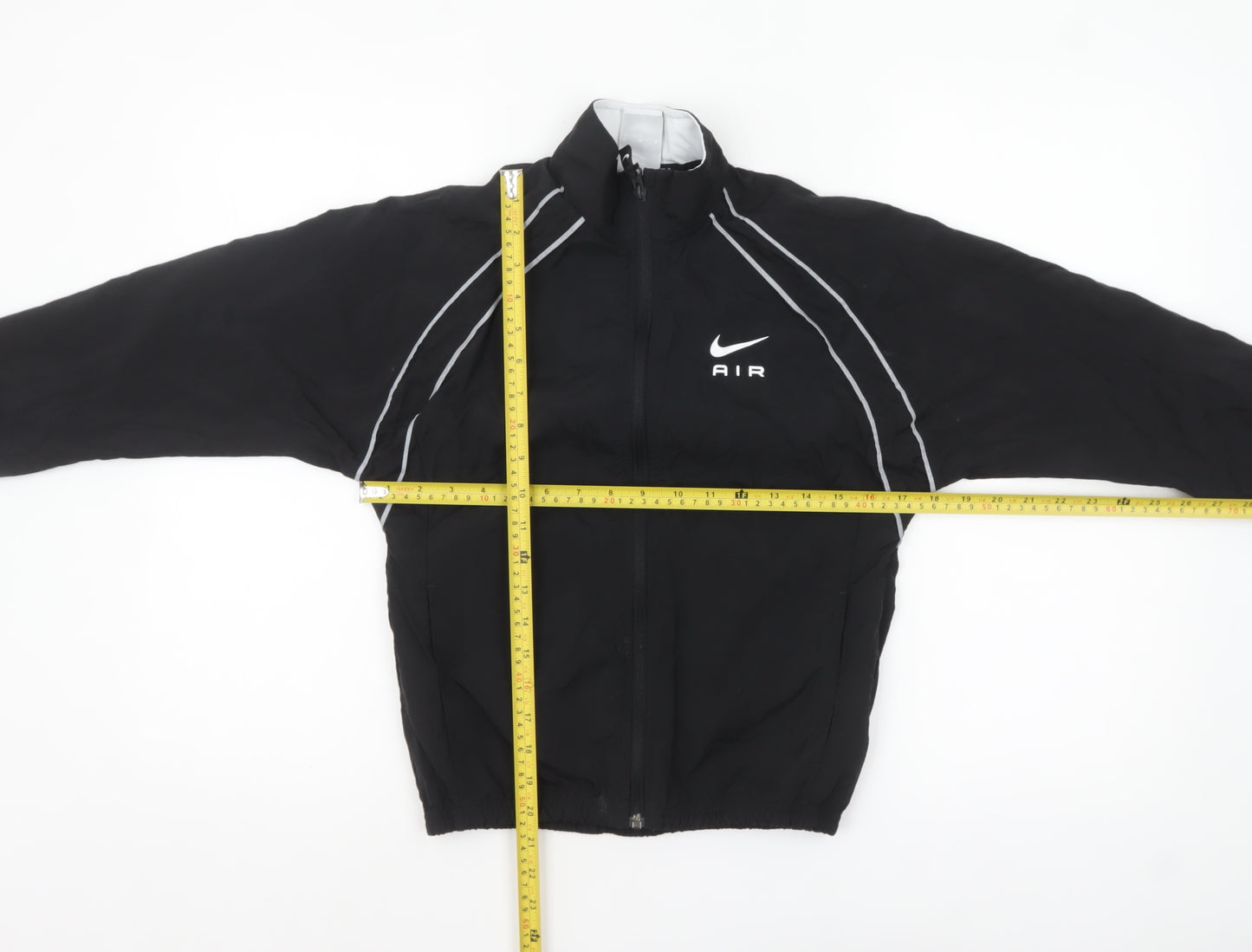 Nike Boys Black Air Track Jacket 11-12 Years Lightweight Zip Sportswear