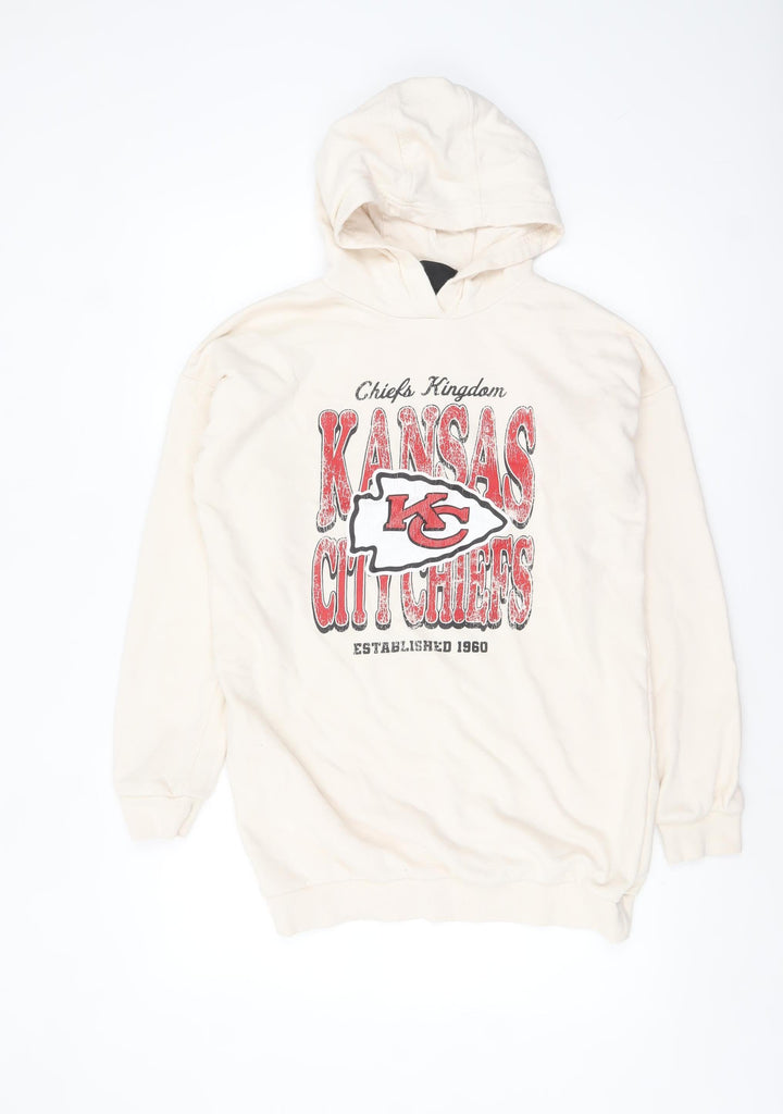 NFL Kansas City Chiefs Beige Girls 13-14Y Pullover Hoodie Fleece