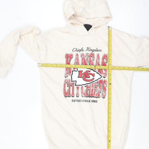 NFL Kansas City Chiefs Beige Girls 13-14Y Pullover Hoodie Fleece
