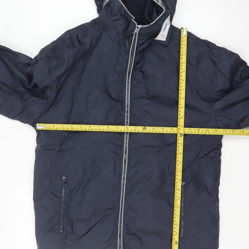 Trutex Men's Blue Waterproof Hooded Rain Jacket Size M