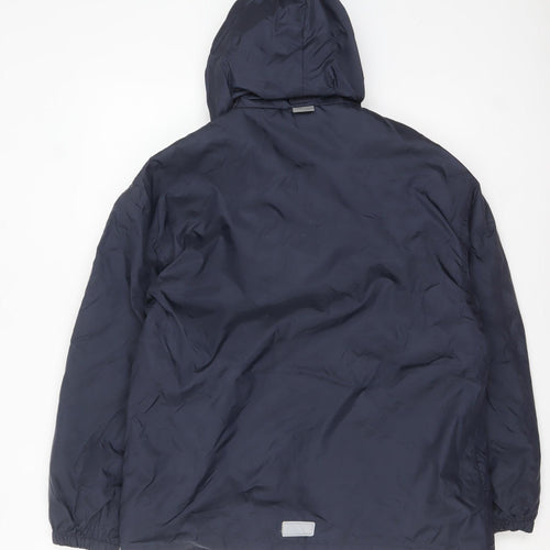 Trutex Men's Blue Waterproof Hooded Rain Jacket Size M