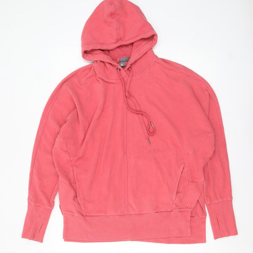 Sweaty Betty Women Coral Pink Pullover Hoodie Size M Cotton Blend