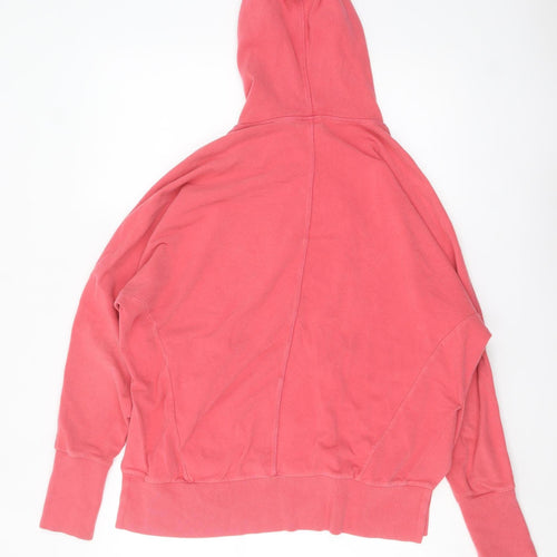 Sweaty Betty Women Coral Pink Pullover Hoodie Size M Cotton Blend