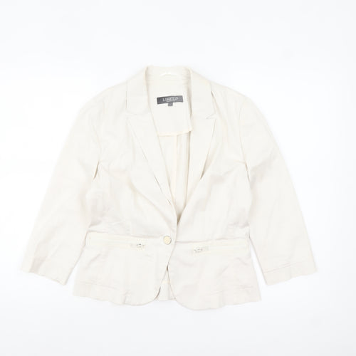Marks and Spencer Women’s Ivory Blazer Jacket Size 8 Regular Fit
